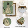Vintage Black Cat Coffee Cup Canvas Wall Art