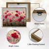Vibrant Poppy Field Framed Wall Art, Impressionist Floral Canvas Print