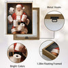 Funny Santa Holding Toilet Paper Rolls Framed Wall Art Christmas Decoration