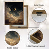 Antique Crescent Moon Starry Sky Canvas Wall Art Celestial Home Decor