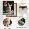 Bunny Pink Floral Dark Canvas Wall Print