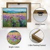 Vibrant Purple Wildflower Meadow Canvas Wall Art Impressionist Country Home Decor