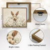 Bunny White Wildflower Field Canvas Wall Art