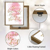 She Believed She Could So She Did Framed Motivational Wall Art Pink Watercolor Quote Print