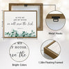 Joshua 24:15 Framed Christian Wall Art As For Me And My House Eucalyptus Scripture Print