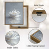 Minimalist Motivational Canvas Poster, Sparkling White Water Lily Reflection Inspirational Quote Wall Art for Home Workspace