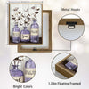 Farmhouse Bathroom Canvas Wall Art, Lavender Purple Jars Cotton Flower Relax Soak Unwind Spa Poster