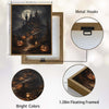 Haunted Castle Full Moon Jack‑O‑Lantern Halloween Framed Wall Art Print