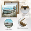Nautical Vintage Boat Seagull Beach Quote Wall Canvas Art
