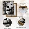 Black And White Black Cat Reading Newspaper On Toilet Canvas Wall Art Funny Tropical Bathroom Wall Deco