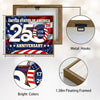 American 250th Anniversary Framed Canvas Print, 1776‑2026 US Bicentennial Plus Patriotic Flag Wall Art for Home Decor