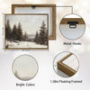 Vintage Snowy Pine Forest Winter Framed Wall Art Print