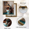 Sea Turtle Reading Book On Toilet Canvas Wall Art Funny Rustic Nautical Bathroom Wall Decor