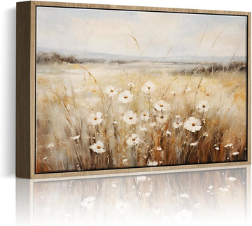 Vintage Framed Floral Canvas Wall Art