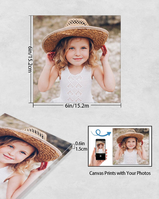 Canvas Prints with Your Photos, Personalized Photo To Canvas Print for Bedroom, Living Room, Farmhouse Office Decor,Custom Canvas Wall Art for Gifts