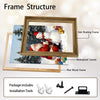 Santa & Snowman Framed Wall Art Vintage Oil Painting Christmas Print