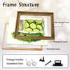 Funny Surprised Pickle Cucumber Watercolor Framed Wall Art Print