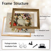 Vintage Red Carnation White Rose Flower Wreath Canvas Wall Art
