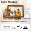 Watercolor Pumpkin Sunflower Autumn Harvest Framed Wall Art Print