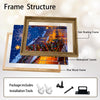 Christmas Town Street Night Fireworks Framed Wall Art Christmas Decoration