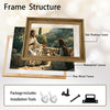 Biblical Scene Canvas Wall Art, Jesus Talking With Samaritan Woman At The Well Vintage Oil‑Style Religious Poster