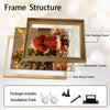 Santa & Little Deer Framed Wall Art Vintage Oil Painting Christmas Print