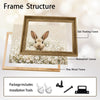 Bunny White Wildflower Field Canvas Wall Art