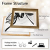 Set of 2 Black Ink Flow Abstract Canvas Wall Art Minimalist Translucent Ribbon Line Framed Wall Decor Living Room Bedroom