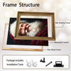 Vintage Santa Portrait Framed Wall Art Oil Painting Christmas Print