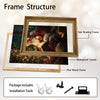 Vintage Santa Reading Book Framed Wall Art Classic Oil Painting Christmas Print