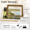 Vintage Black Labrador Lake Landscape Framed Wall Art Print