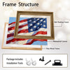 Textured Oil Painting American Flag Canvas Wall Art, Waving USA Flag Impasto Patriotic Farmhouse Canvas Print
