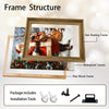 Vintage Santa Claus Holding Gift Bags Snowy Christmas Tree Framed Wall Art