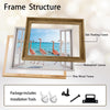 Tropical Flamingo Beach Faux Window View Wall Art