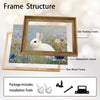 White Bunny Wildflower Meadow Canvas Wall Art