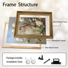 Vintage Lop Bunny White Rose Flower Wreath Canvas Wall Art