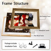 Funny Santa On Toilet Snow Scene Framed Wall Art Christmas Bathroom Decoration