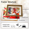 Santa With Kittens In Christmas Stockings Cute Pet Christmas Framed Wall Art