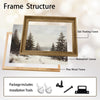 Vintage Snowy Pine Forest Winter Framed Wall Art Print