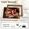 Funny Santa On Toilet Framed Wall Art Christmas Bathroom Decoration