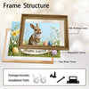 Easter Bunny Spring Floral Canvas Wall Art