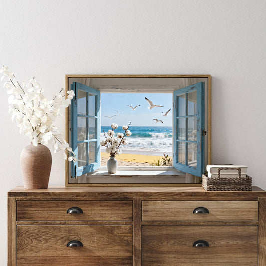 Beach Scenery Outside The Window