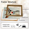 Cute Baby Red‑Nosed Reindeer Framed Wall Art Christmas Oil Painting Print