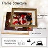 Humorous Christmas Framed Canvas Art | Funny Santa on Toilet Bathroom Wall Decor, Retro Holiday Xmas Wall Hanging Gift