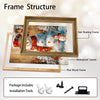 Vintage Big and Little Snowmen Rustic Christmas Framed Wall Art