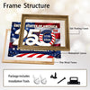 American 250th Anniversary Framed Canvas Print, 1776‑2026 US Bicentennial Plus Patriotic Flag Wall Art for Home Decor