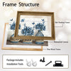 Relax Soak Unwind Blue Hydrangea Butterfly Rustic Bathroom Framed Wall Art