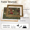 Vintage Poppy Floral Antique Framed Wall Art Print