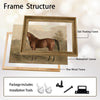 Vintage Brown Horse Antique Landscape Framed Wall Art Print