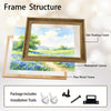 Spring Blue Wildflower Meadow Canvas Wall Art Watercolor Country Home Decor